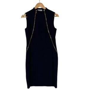 calvin klein ruched zipper sheath dress Zip Trim Sheath Dress (Women)